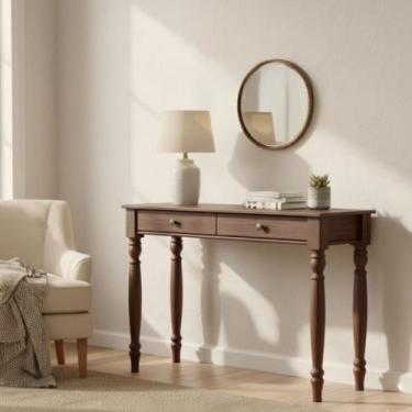 Imagem de Aparador Rústico 100% Madeira Maciça com 2 Gavetas para Decoração Sala