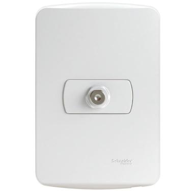 Imagem de Conjunto Tomada para Antena de TV para Cabo Coaxial 9mm Branco Miluz - S3B64680 - SCHNEIDER