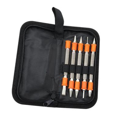 Imagem de MotiveTech Conjunto de 5 peças de pregos de mola para metal ou madeira, liga de aço portátil, antiderrapante, multiuso para furador central de marcenaria