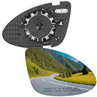 Imagem de LOIYLLEN Substituição do espelho lateral do passageiro para Porsche Cayenne 92A 2015 2016 2017 2018 - Vidro do espelho do lado direito, vidro dos espelhos retrovisores com aquecimento elétrico