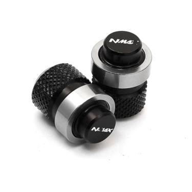 Imagem de Acessórios de motocicleta CNC alumínio tampa de porta de ar plugue tampas de válvula de pneu N-MAX compatível com Y&AMAHA Nmax 125 155 Nmax125 Nmax155 N-max (A-cinza)