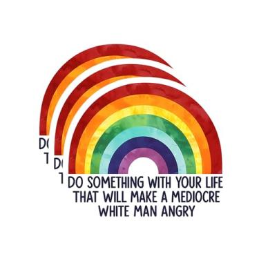 Imagem de Do Something with Your Life That Will Make A Mediocre White Man Angry Feminism Fun Vinyl Waterproof Sticker – Decalque feminista ousado para laptops, garrafas de água, copos, carros e mais (3 peças