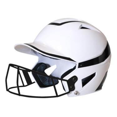 Imagem de CHAMPRO Capacete feminino Rise Pro Fastpitch HX Softball com máscara facial, branco, preto, médio EUA