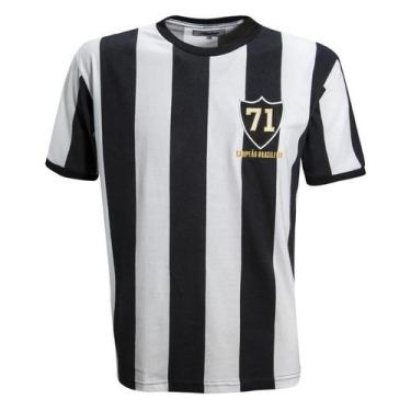 Imagem de Camisa Brasileiro 1971 Liga Retrô  Listrada GGG, Preto, Branco, GGG