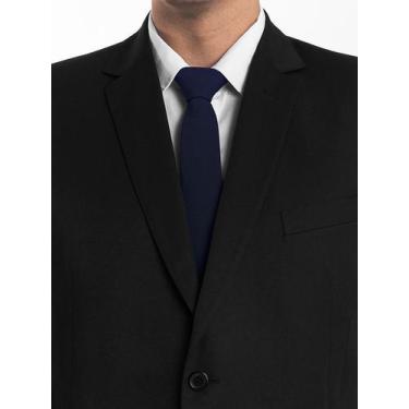 Imagem de Kit com 2 gravatas azul marinho oxford - Dmais Gravatas