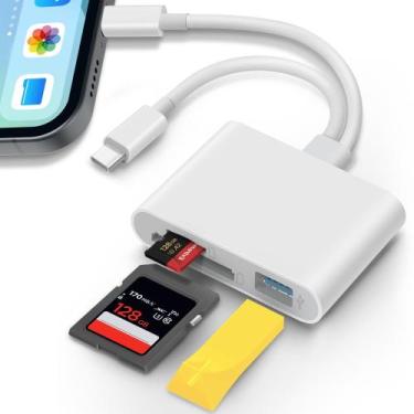 Imagem de Leitor de cartão SD MuJudoler para iPhone, iPad, conector duplo USB-C