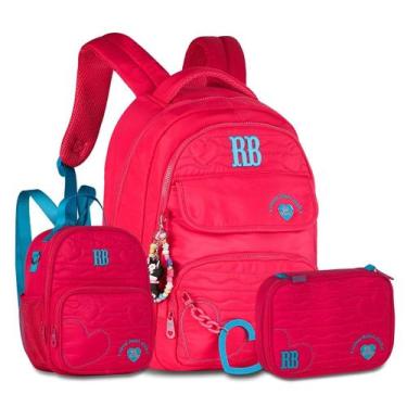Imagem de Mochila Rebecca Bonbon Kit com Lancheira Térmica e Estojo Box - Clio, 
