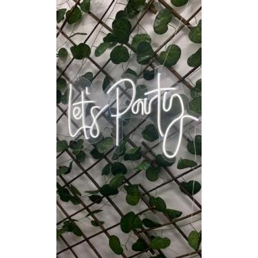 Imagem de Painel Led Neon Personalizado Lets Party 60x30 Decoração - Comercial L