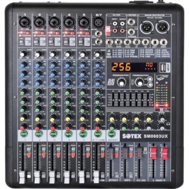 Imagem de MESA DE SOM LINHA SM COM 06 CANAIS COMBO MIC/LINE BALANCEADAS (5 MONO + 1 ESTÉREO)