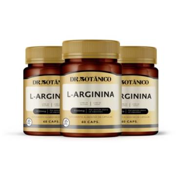 Imagem de KIT 03 UN L- ARGININA 1.100MG 60 CÁPSULAS - DR. BOTÂNICO
