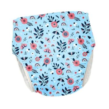 Imagem de oshhni Capa de fralda de pano para adultos, calça para mulheres e homens, para idosos, reutilizável, à prova de vazamento, macia, à prova d'água, Azul Claro, Xl