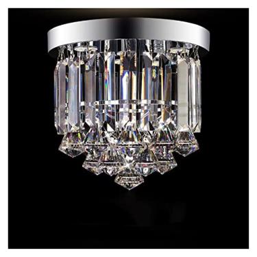 Imagem de Lustre moderno LED, luzes de teto LED de cristal modernas compatíveis com lâmpada de teto de cristal para sala de estar, decoração para casa, lustre LED moderno, luminária retrô