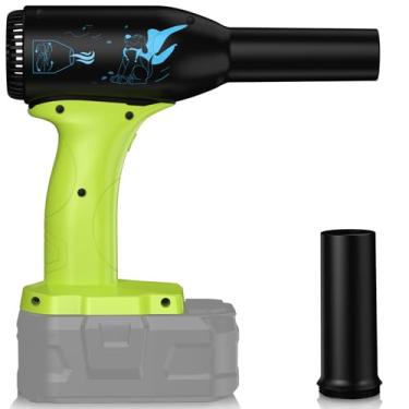 Imagem de FormiPow Soprador de folhas sem fio para bateria Ryobi de 18 V, soprador de folhas sem escova de 350 W com 5 bicos, velocidade variável (menos de 65 dB), soprador portátil leve