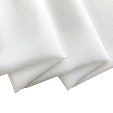 Imagem de Mulberry Silk Georgette 12 Momme Clothing Impresso Tecido Tule Vestidos Fantasia para Mulheres para Costura por Jardas SG12L (Branco Natural, 5 jardas)