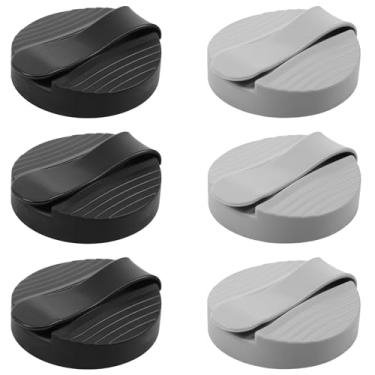 Imagem de KTZCTPCA Tampa de jarra de vidro com 6 peças, tampas de substituição para copos de galheteiro de molho de salada, tampa de vidro de galheteiro fechada fácil de limpar, pote de molho de salada para