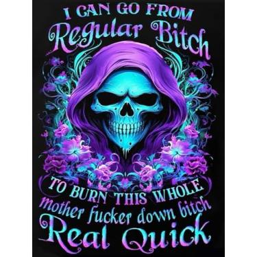 Imagem de croshom Kits de arte de diamante para adultos, kits de pintura de arte de diamante de crânio para adultos iniciantes, 5D faça você mesmo brocas completas de esqueleto para presentes, decoração de