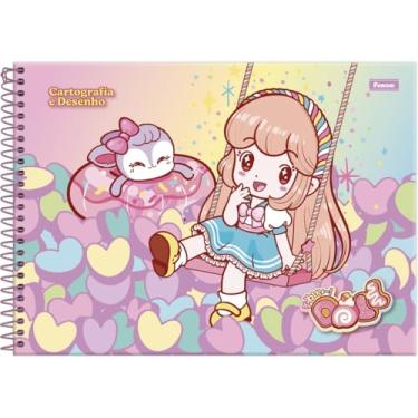 Imagem de Kit de Cadernos de Desenho, Foroni, Universitário, Capa Dura, Doll, 80 Folhas, Pacote com 5