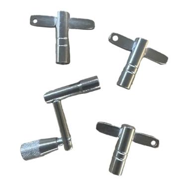 Imagem de oshhni 4 peças chave de tambor multifuncional aço inoxidável acessórios de percussão universal resistente padrão chaves de tambor multi ferramenta