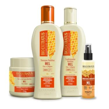 Imagem de Kit Mel Bio Extratus Shampoo Cond Másc 250g + Umectante 55mL
