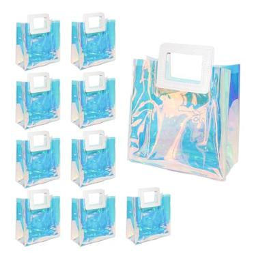 Imagem de Event Blossom ModParty Bolsas holográficas para lembrancinhas de festa (conjunto de 10) – Sacolas iridescentes de presente para despedida de solteira, aniversário ou lembrancinhas de festa infantil