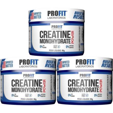 Imagem de Kit 3X Creatine Monohydrate Power - 90g Sem Sabor - Profit-Masculino