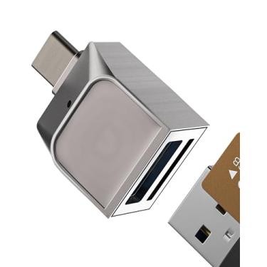 Imagem de Adaptador de leitor de cartão micro SD USB C OTG 2 em 1, porta USB 3.0, cartão de memória TF para iPhone16 15 para iPad Pro Câmera Android compatível com Samsung Device Storage Laptop para iPad