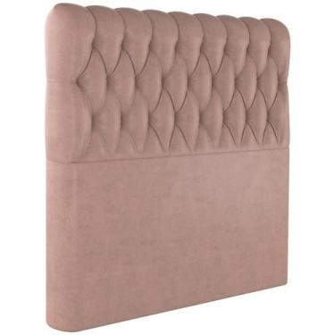 Imagem de Cabeceira Solteiro 88 Cm Vegas Veludo Rose Soon Rose - Sonhar Estofado