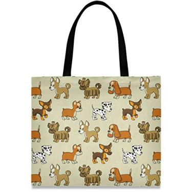 Imagem de visesunny Bolsa feminina elegante de ombro de lona, casual, bolsa de compras para academia, caminhada, piquenique, viagem, praia, Multi25, Large