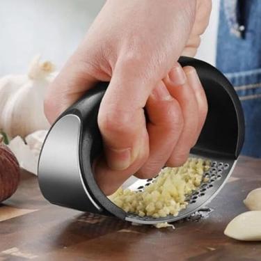 Imagem de Amassador Espremedor de Alho em Aço Inox