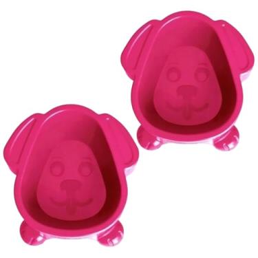 Imagem de Comedouro Elevado Ergonômico para Cães e Gatos – Tigela Anti Derrapante 300ML/1000ML – Saúde, Conforto e Design Moderno(2 Rosa,1.000 ML)