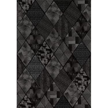 Imagem de Zeeko Papel de parede texturizado preto descasque e cole papel de parede geométrico em relevo 3D removível à prova d'água autoadesivo para quarto, armários de banheiro, prateleira, 44 x 10 m