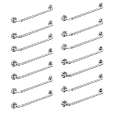 Imagem de Alça De Apoio Barra Inox 80cm14 Unidades Idoso Cadeirante Banheiro Segurança Acessibilidade