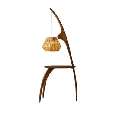 Imagem de Luminária de chão Mesa lateral com lâmpada combinada LED, de leitura cabeceira, mesa final moderna luminária chão para quarto, sala estar, escritório