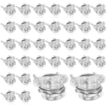 Imagem de Pacote com 40 conectores de cabo de 3/10.2 cm para Romex, grampos de fio de liga de zinco para cabos metálicos de proteção de conduíte, cabos NM, caixa elétrica, Silve