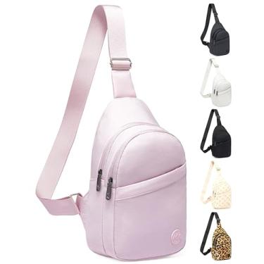 Imagem de MAXTOP Bolsas transversais pequenas para mulheres e homens, leve, pochete para uso casual, ao ar livre, viagens, rosa, 11.5" x 6.6" x 3", Casual