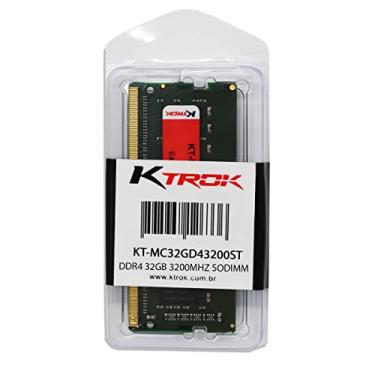 Imagem de Memoria Ktrok 32Gb Ddr4 3200Mhz Sodimm - Notebook