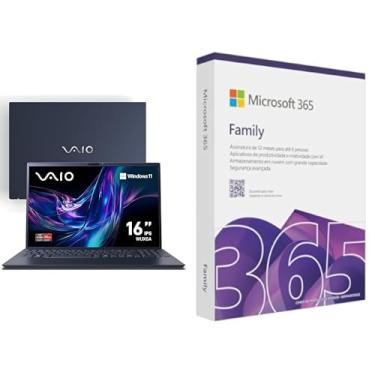 Imagem de Notebook VAIO FE16 AMD Ryzen 5-5625U + Microsoft 365 Family (12 meses) até 6 usuários