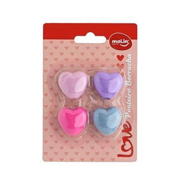 Imagem de Molin Borracha Ponteira Coracao , Cores Sortidas, 4 unidades