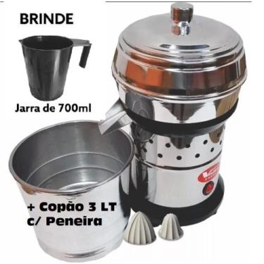 Imagem de Extrator Espremedor Industrial de Suco Laranja Inox 500w Bivolt Copo A