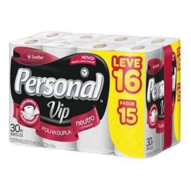 Imagem de 10X Papel Higiênico Personal Vip Folha Dupla 30M Leve 16 Pa