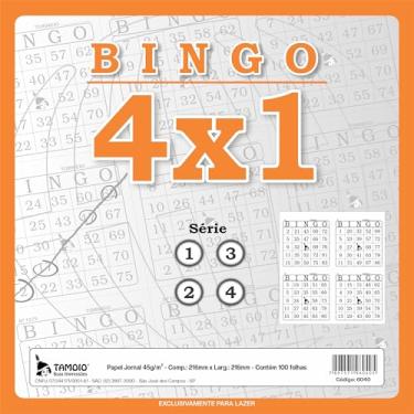 Imagem de Bloco de Bingo Jornal 4x1 100 Folhas - Pacote C/ 6 Blocos