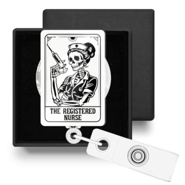 Imagem de Presentes para trabalhador de hospital, enfermeira, assistente médico, carretel retrátil para crachá de enfermeira, suporte de crachá retrátil com clipe jacaré, crachá retrátil com clipe jacaré