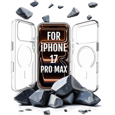 Imagem de Capa transparente Roxx | Como a original, apenas melhor | Resistente ao amarelamento | para iPhone 17 Pro Max | com botão de câmera | Capa rígida | Proteção de tela e câmera | para acessórios MagSafe