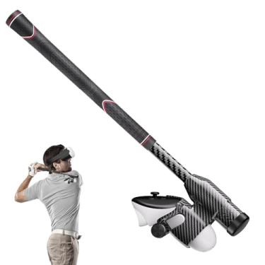 Imagem de VR Golf Club Attachment Compatible with Meta/Oculus Quest 3/3S, No Slip Real Golf Rubber with Premium Carbon Fiber Grip, 100% Tracking and Golf Club Weighted Design - Right Controller(Black)