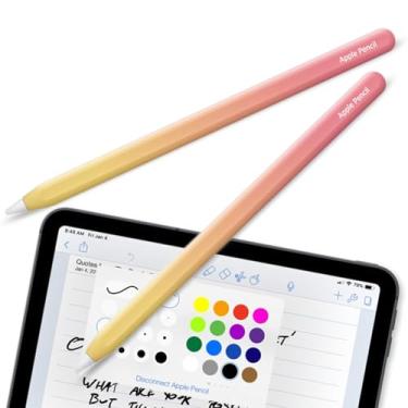 Imagem de Apple Pencil Skin [Pacote com 2] Capa de Vinil Premium Ultra Fina 3M Tinta Dourada Greenguard Capa Completa para Apple Pencil Cor Gradiente – 2ª Geração (G04)