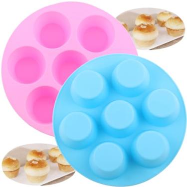 Imagem de EPYHREHM Moldes de silicone para mordida de ovo fritadeira a ar molde de chocolate para mordida de ovo para muffin conjunto de chocolate com 2