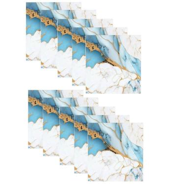 Imagem de Placa Adesiva Marmore 3D Kit 10 uni Papel de Parede Autocolante Obra Reforma Casa Banheiro Cozinha Ambiente