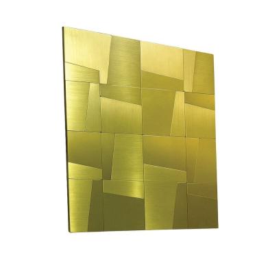 Imagem de Revestimento 30x30cm Autocolante 0,3cm Alumínio Ydecory Dourado