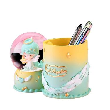 Imagem de Porta-canetas Creative Angel Girl com luz de bola de cristal 675g