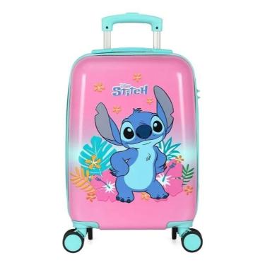 Imagem de Mala de Viagem Stitich Angel Disney Rodinhas De Bordo Pequena Infantil Luxcel